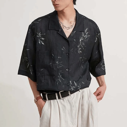 ユニセックス2023夏　メンズ服　韓国風　花柄　半袖シャツ　カジュアル　大きいサイズ　ストリート系　