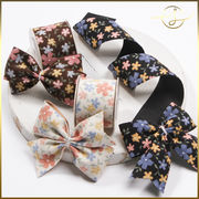 【3色】リボンテープ レトロ風 お花 ラッピング プレゼント ギフト 布小物 服飾 花束包装 手芸材料