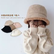 新しい秋冬の暖かい子供用帽子★フィッシャーマンハット★ファッションかわいいベビーハット
