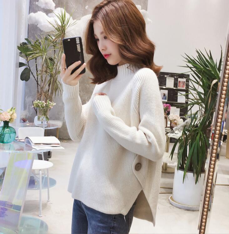 秋と冬新作　新しいデザイン韓国風ニットコートゆったり女ファッションセーター★セーター