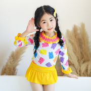 韓国風子供水着 キッズ 女の子 ベビー 子供用 オールインワン　連体水着 uvカット キッズ水着