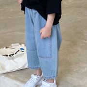 【2023秋新作】韓国風子供服 ベビー服 キッズ 男女兼用 ロングパンツ デニムパンツ