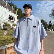 韓国風　メンズ夏新しい　半袖Tシャツ， 気質ファッションTシャツ★ Tシャツ★M-2X