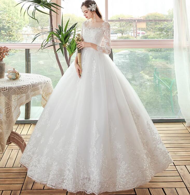 ウエディングドレス パーティードレス 花嫁ロングドレス 結婚式 トレーンライン