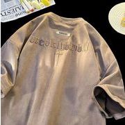 2023春夏新作 メンズ 男 カジュアル 半袖 丸首 刺繍 トップス Tシャツ インナー M-3XL