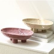 フルーツ皿    飾り盤     撮影道具    トレイ    陶器皿     プレゼント    4色