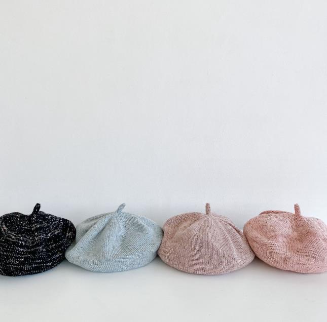 新作 子供用 韓国風 キャップ   帽子    男女兼用 ファッション  ベレー帽  3ヶ月-3歳   7色