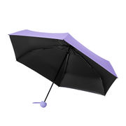 ミニポケットカプセル傘小さなフレッシュビニール日焼け止めサンシェード晴れと雨の両用5つ折り傘広告傘プ