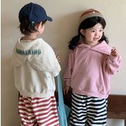 秋新作  韓国風子供服    トップス  パーカー  長袖   男女兼用  ファッション  2色