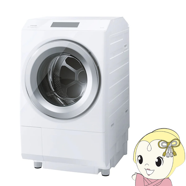 [予約]ドラム式洗濯乾燥機 東芝 標準設置費込 グランホワイト ZABOON 洗濯12kg/乾燥7kg 右開き 抗菌ウ・