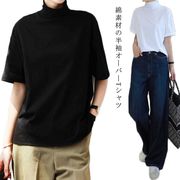 tシャツ レディース ハイネック 半袖 Tシャツ コットン 綿 カットソー トップス 春
