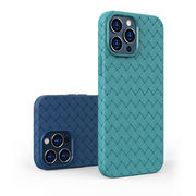 8色 ソリッドカラー 織る スマホケース TPU iphone15 携帯電話ケース保護カバー
