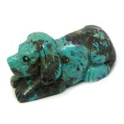 ≪特価品/即納≫天然石 動物の彫刻石 いぬ犬dog/ターコイズ/トルコ石