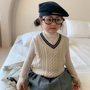 ★Girls★　子供ベスト＋スカート＋スーインナー　セットアップ　韓国キッズファッション