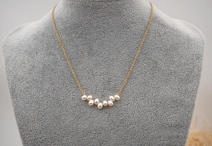 真珠 ネックレス 夏の人気 レディースネックレス 真珠鎖骨チェーン