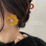 925銀針 韓国のファッション ニットデイジー イヤリング 女の子のイヤリング
