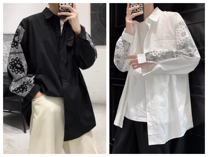 春秋 メンズ ファッション トップス カジュアル シャツ 長袖