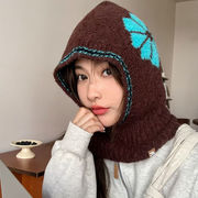 レディース帽子　ニットキャップ　バラクラバフードウォーマー　韓国ファッション　秋冬　全11色