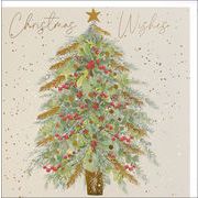 グリーティングカード クリスマス「黄金のクリスマスツリー」メッセージカード