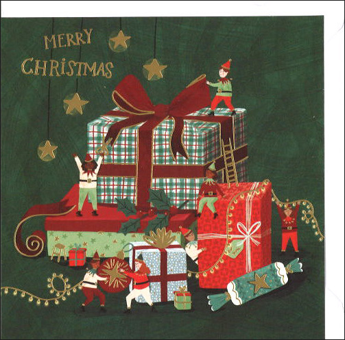 グリーティングカード クリスマス「プレゼント」メッセージカード