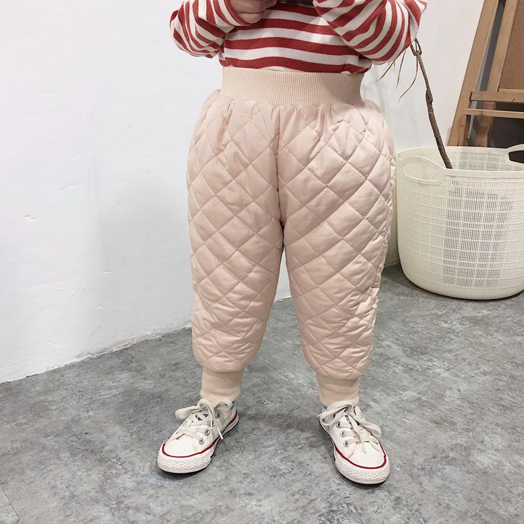 韓国子供服冬の子供服子供用綿ズボン冬の厚い綿を挟んだズボンとベルベットの保温ズボン
