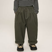 秋冬新作子供服、男の子、ベルベットパンツ、二重に厚みのある、ゆったりとしたカジュアルパンツ