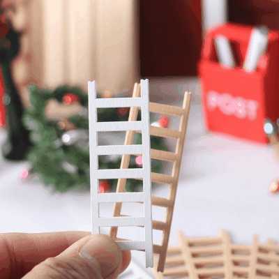ドールハウス ミニチュア フィギュア ぬい撮おもちゃ クリスマス ミニ模型 はしご梯子 撮影道具 装飾 造景