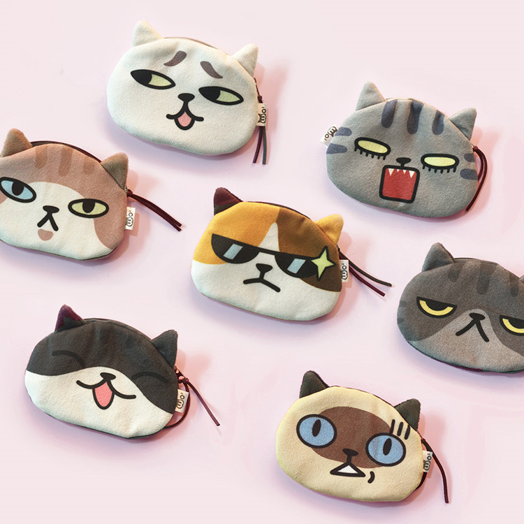 7色 可愛い 猫の小銭入れ ミニ財布 コインケース キーケース 小物入れ