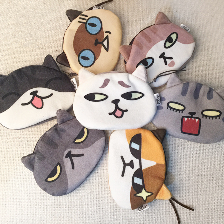 7色 可愛い 猫の小銭入れ ミニ財布 コインケース キーケース 小物入れ