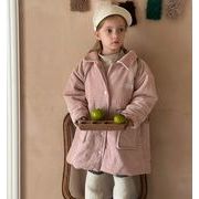 冬新作  韓国風子供服   女の子    長袖  ロング  コート  カーディガン  ファッション  裹起毛  2色