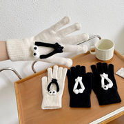 ニット手袋　デザイン　韓国ファッション　秋冬　レディース　かわいい