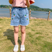 ガールズデニムショートパンツ 2022夏の新作 快適なジーンズ 韓国子供服