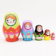 マトリョーシカ人形 5層 ネスティング人形  工芸品  プレゼント おもちゃ