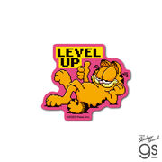 ガーフィールド ミニステッカー LEVEL UP ステッカー アメリカ アニメ Garfield 猫 gs 公式グッズ GF-045