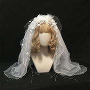 Lolita系   小物  髪飾り カチューシャ ベール  結婚式 花嫁  成人式 卒業式 ヘアピン 髪飾り  ベール