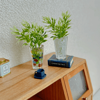 ドールハウス用 ミニチュア道具 フィギュア ぬい撮 おもちゃ 微風景 撮影 花瓶 観葉植物 造景 装飾