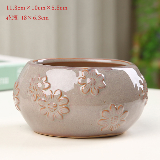 植木鉢 花模様 ミニ シンプル プランター 多肉植物 多肉ポット 盆栽