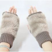 冬新作   韓国風   レディース  ファッション  ニット   手袋  もふもふ  可愛い  3色