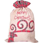 クリスマスプレゼント 袋 麻袋 大きいサイズ トナカイ柄 サンタクロース柄