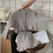 秋冬    女の子    復古   セーター+パンツ    2点セット    キッズ服     韓国風子供服