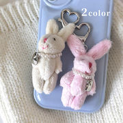 バッグチャーム　キーホルダー　ウサギ　かわいい　デザイン　韓国ファッション　2colors