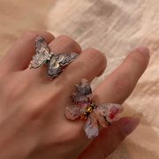 ファッション人気のレトロスタイル 蝶のリング レディース可愛いオープン リング vintage 指輪