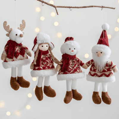 Christmas限定 おもちゃ クリスマス用品 掛け飾 ぬいぐるみ ボア サンタクロース雪だるま鹿 クリスマス飾り