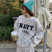 INS 秋冬新しい   韓国風  長袖  パーカー カレッジロゴパーカー裏起毛レディース  ファッション