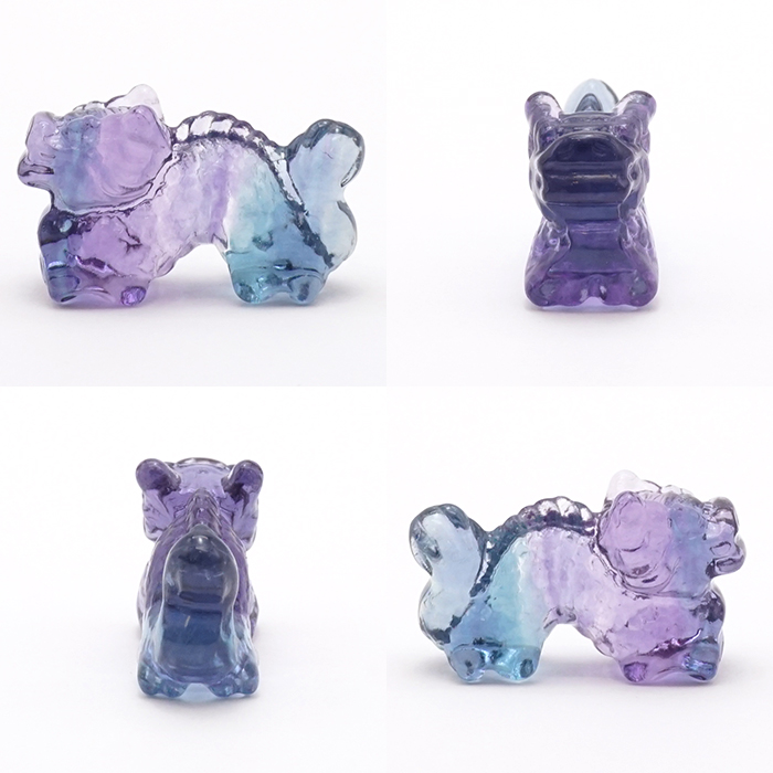 フローライト 龍ミニ彫り物 2024 干支 辰 浄化 天然石 パワーストーン