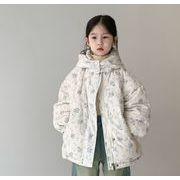 冬新作   韓国風子供服  ベビー服   ダウンコート  トップス     コート  男女兼用  暖かい服  花柄