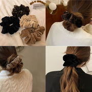 2023年冬新作　髪飾り　韓国ヘアアクセサリー　シンプル　シュシュ　レディース用品　4色展開
