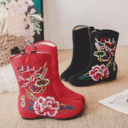 中華ブーツチャイナ靴中華靴花刺繍?
