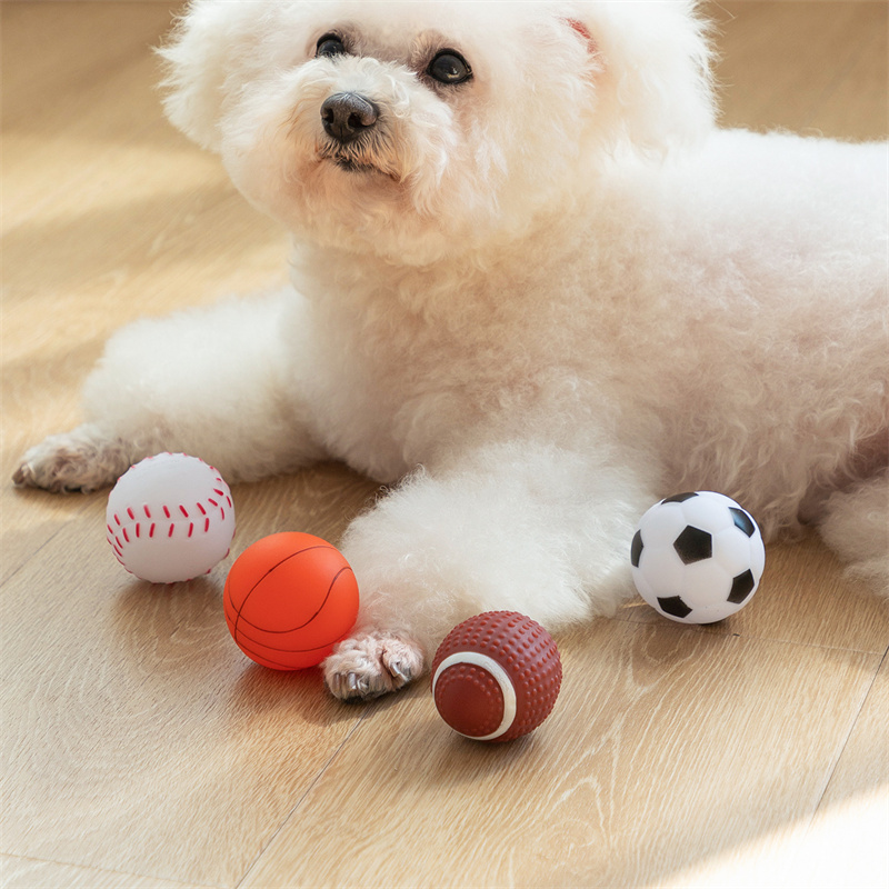 ペット用品、犬用おもちゃ、サッカー、野球、ゴム、咀嚼、歯ぎしり