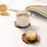 追加限定発売品質保証 コースター 木質 茶芸カップホルダー  カンフー茶器アクセサリー ホットカップ